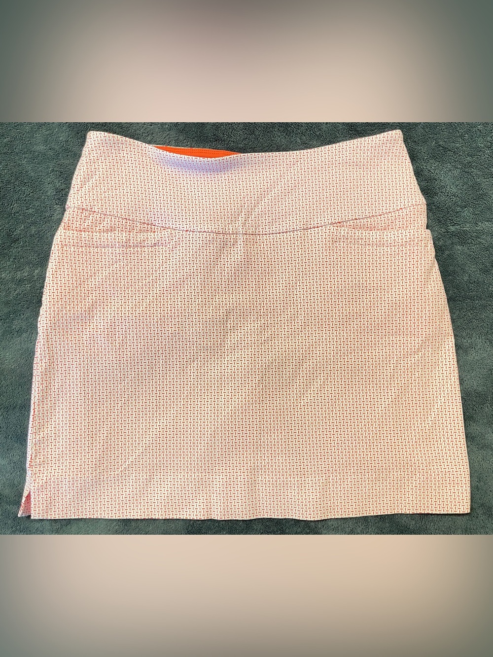 Women's Salmon Colored Textured Stretch Skort